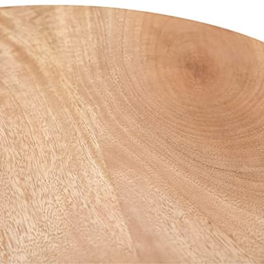 SIMPLIHOME Demy 18-inch Wide Metal and Solid Mango Accent Table in Natural/Black, Round Side Table with Mango Wood Top for Living Room or Bedroom, Industrial Style, Assembled - Image 7