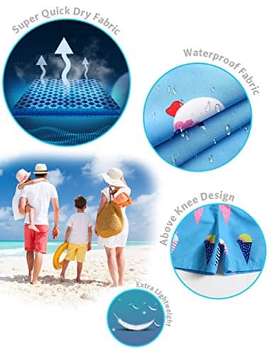 maamgic Boys Swim Trunks Toddler Swim Shorts Little Boys Bathing Suit Swimsuit Toddler Boy Swimwear,Ice-Lake Blue,5 T - Image 3