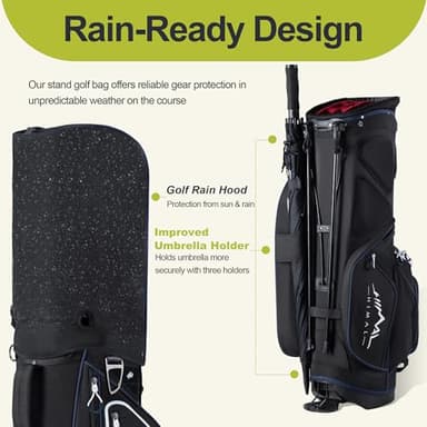 GoHimal 14 Way Golf Stand Bag, Golf Bags for Men with Stand,Top Dividers Ergonomic with 10 Pockets - Image 6