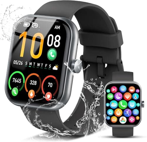 Smart Watch for Men Women, 1.96" Fitness Tracker Running Watch (Answer/Make Call), IP68 Waterproof, Pedometer, Sleep/Step/Activity/Heart Rate Monitor, 110+ Sport Modes Smartwatch for Adroid iOS Phone - Image 1