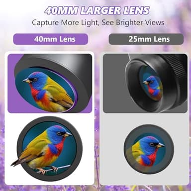 25x40 Binoculars for Adults, High Powered Professional Compact Binoculars for Bird Watching, Outdoor, Hunting, Sports, Concerts, Football Games, Travel, Cruise, Waterproof with Carrying Case - Image 3