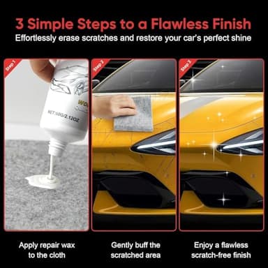 Nano Sparkle Cloth Car Scratch Remover - 2025 Upgrade Scratch Remover for Vehicles, Magic Wipes Cleaning Cloth Car Scratch Repair Paste, Scuff Repair Polishing Wax Kit for Deep Scratch Repair - Image 7