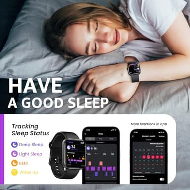 TOZO 2025 New Upgraded Smart Watch for Men Women for iPhone&Android, 1.83" Fitness Tracker Bluetooth Call [Answer/Make], IP68 Waterproof Sleep Monitor, 100+ Sport Modes - Image 4