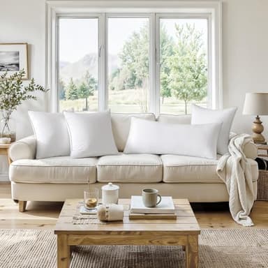 MIULEE 20 x 20 Pillow Inserts (Set of 2) -Throw Pillows for Couch Sofa with 100% Cotton Covers - Image 3