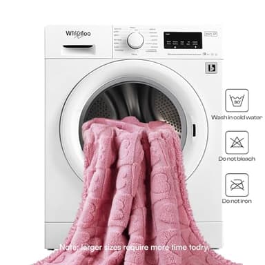 Luciphia Waterproof Dog Blanket for Medium Large Dogs Washable Bed Couch Protector Soft Fluffy 3D Heart Jacquard Pet Blanket with Sherpa Fleece Cozy Calming Throw Blankets, Pink 65x57 inch - Image 6