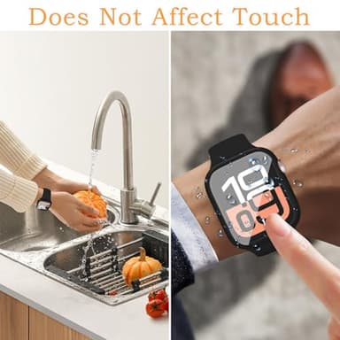 YIJDACASE 3 in 1 Waterproof Case for Apple Watch Screen Protector 46mm Series 10/Series 11,with Tempered Glass,[360° Protective Front and Back] PC Bumper Face Cover Compatible iWatch Accessories - Image 6