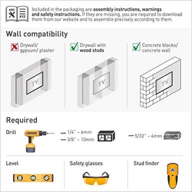 Barkan Long White TV Wall Mount, 13 - 80 inch Full Motion Articulating - 4 Movement Flat / Curved Screen Bracket, Holds up to 110lbs - Image 5