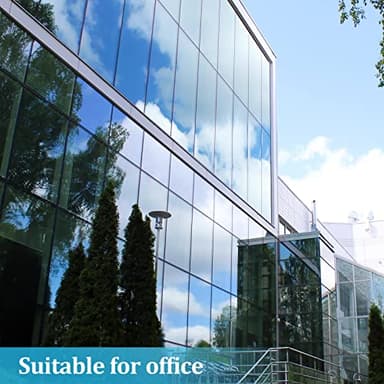 Coavas Window Privacy Film One Way, See Out Not in Windows Tint for Home, Mirror Reflective Blocking Sun Heat Glass Coverings UV Static Cling, 17.5x78.7 Inch - Image 3