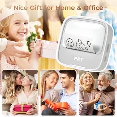 PRT Mini Sticker Printer, Portable Thermal Printer with 1 Roll Sticker Paper, Inkless Sticker Maker, Bluetooth Label Printer for Study Notes,Lists,Pictures,DIY Creations Small Printers for Home Use - Image 9