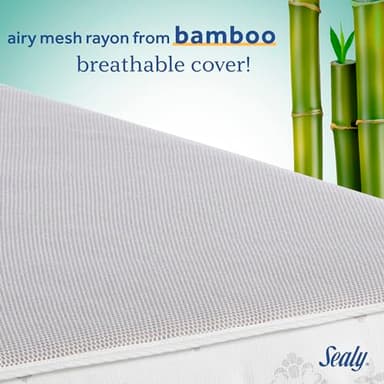 Sealy Baby Airy Night Diamond Breathable Crib Mattress, Made in USA, GREENGUARD GOLD Certified, Supportive & Sustainable Mesh Surface, 2 Stage, Toddler Bed Fit, Safety & Quality Tested, 52x28" - Image 9