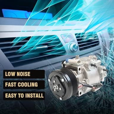 Aspligo Air Conditioner AC Compressor Fits for Chevrolet Sonic Trax 1.4L 1.8L 2013-2022, for Buick Encore 1.4L 2013-2022, with A/C Clutch, CO22301C AC Compressor, Replaces 26699506, 42623009 - Image 4
