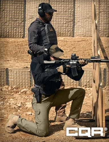 CQR Men's Tactical Pants, Water Resistant Ripstop Cargo Pants, Lightweight EDC Work Hiking Pants, Outdoor Apparel, Raider Soil Green, 36W x 32L - Image 4