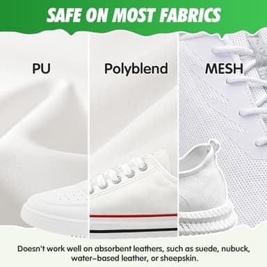 GLOWPOINT White Shoe Cleaner Foam – 6.76 oz Sneaker Cleaning Kit with Brush & Towel – Foam Shoe Cleaner for White Sneakers, PU Leather, Mesh & Fabric - Image 3