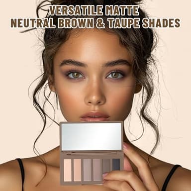 SUSIKEKI 6 Colors Mini Eyeshadow Makeup Palette Neutral Nude Smoky Eye Shadow Taupe & Brown Matte Make Up Pallet with Mirror Highly Pigmented Long Lasting Waterproof Travel Size Gift Kit 01 - Image 6