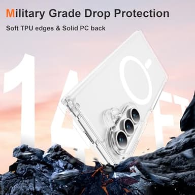 ORETECH Magnetic for Samsung Galaxy Z Fold 7 Case, Transparent Back Non-Slip Hard PC Shockproof Bumper Protective Phone Case Cover for Samsung Z Fold 7 - Clear - Image 4