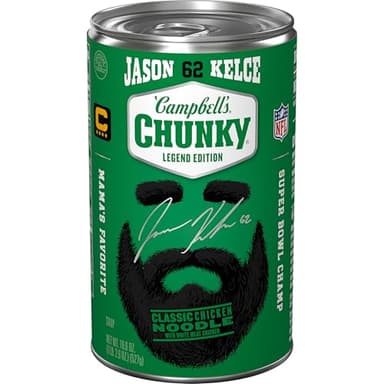 Campbell’s Chunky Soup, Classic Chicken Noodle Soup – Kelce Legend Edition, 18.6 oz Can - Image 1