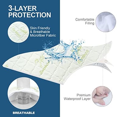 Toddler Travel Bed Cover, Kids Air Mattress Protector Waterproof, Compatible with Hiccapop or EnerPlex Inflatable Toddler Travel Bed - Image 3