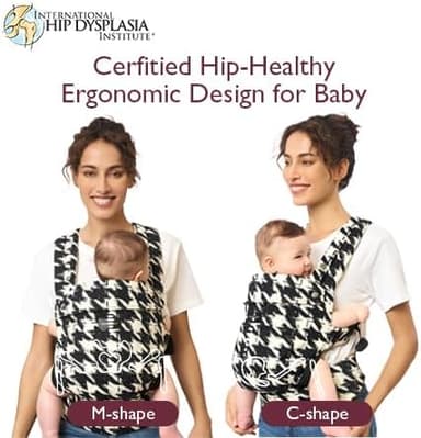 Momcozy Baby Carrier - Ergonomic, Cozy and Lightweight Carrier for 7-44lbs, Effortless to Put On, Ideal for Hands-Free Parenting, Enhanced Lumbar Support, Houndstooth - Image 6
