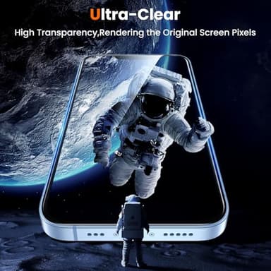 UniqueMe Screen Protector for iPhone 16e / iPhone 13 / iPhone 13 Pro/iPhone 14 Screen Protector Tempered Glass Full Coverage, Easy Installation, Case Friendly 2 Packs - Image 7