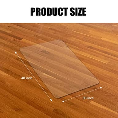 Kuyal Clear Chair Mat, Hard Floor Use, 48" x 30" Transparent Office Home Floor Protector mat Chairmats (30" X 48" Rectangle) - Image 7