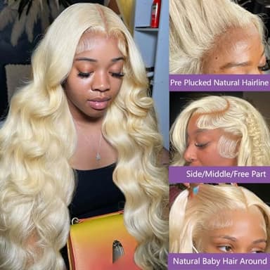 Fayniss 30 Inch 613 Blonde Wig Human Hair 180% Density 13x6 Body Wave Lace Front Wigs Human Hair Glueless Wigs Pre Plucked With Baby Hair (30 inch, 613 Blonde Wig) - Image 7