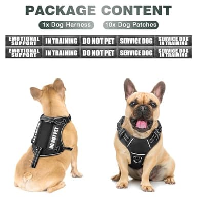 WINSEE Tactical Dog Harness, No Pull Dog Harness for Medium Large Dogs with Handle & Molle, Military Service Dog Vest Harness in Training Pet Harness for Small Dogs - Image 2