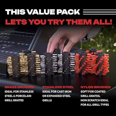 Grillbot Replacement Nylon Brushes for Grillbot Automatic Grill Cleaning Robot – Set of 3 Nylon Grill Brushes for All Grill Types, Non-Scratch & Long-Lasting - Image 7