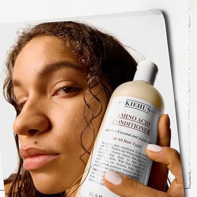 Kiehl's Amino Acid Conditioner, Strengthening and Moisturizing Hair Treatment, with Amino Acids, Jojoba and Coconut Oil to Improve Manageability and Added Shine - 33.8 fl oz /1 Liter Refill - Image 7