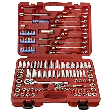 EPAuto Mechanics Tool Set Drive Socket Wrench Ratchets, SAE/Metric, 122-Piece - Image 1