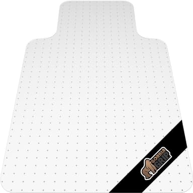 GORILLA GRIP Slip Resistant Office Chair Mat for Carpet Floors, 36x48 Lip Smooth Glide Under Desk Carpeted Floor Protector, Heavy Duty Plastic Computer Mats for Rolling Work and Gaming Chairs, Clear - Image 2