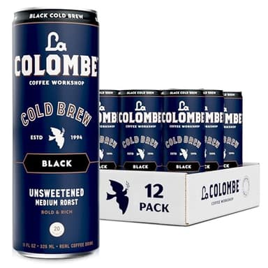 La Colombe Coffee, Cold Brew Black, Unsweetened, 11 fl oz Cans (Pack of 12), Coffeehouse Quality, Natural Sweetness, Specialty Grade Coffee Beans, Ready-to-Drink On-the-Go - Image 1
