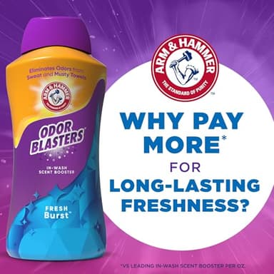 ARM & HAMMER Odor Blasters In-Wash Scent Booster, Laundry Scent Booster Fresh Burst Scent, 45 Oz - Image 8