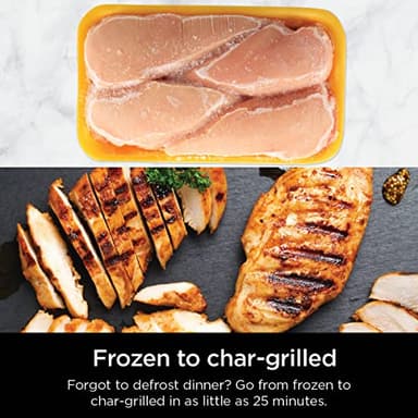 Ninja | Indoor Grill | Foodi | 5-in-1 (Grill, Air Fry, Roast, Bake, and Dehydrate | Fits up to 3lb Roast | Smoke Control System and Dishwasher Safe Parts| Black/Grey | AG301 - Image 9