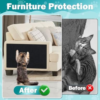 ENONCI 78.7"x15.8" Large Couch Protector from Cat Claws,Anti Scratch Furniture Protector for Cats Corner Wall Scratcher,Replacement for Cat Tree Post Shelves - Image 5