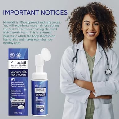 5% Minoxidil Foam for Men and Women, Minoxidil for Men Foam for Hair and Beard, Minoxidil for Women Hair Growth (2 Ounce) - Image 5