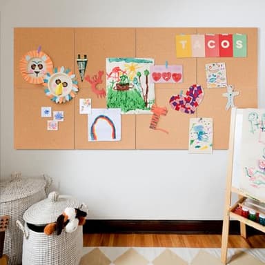 Square Cork Bulletin Board Tiles - SVOPY 8Pack Extra Thick 12x12 Inches Cork Board Tiles for Wall for Home Office Decor, Cork Sheet,School Message Board and Decorative Display Boards - Image 8