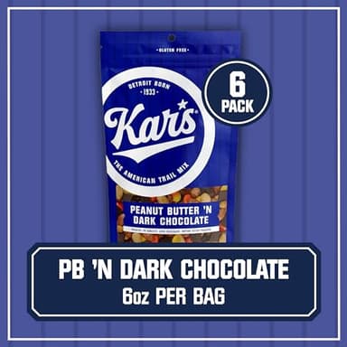 Kar’s Nuts Peanut Butter ‘N Dark Chocolate Trail Mix - 6 oz Resealable Pouches, Pack of 6 - Gluten-Free Snack Mix - Image 2