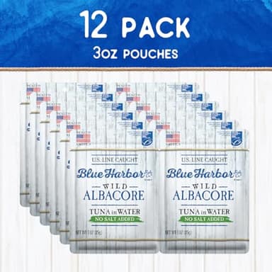 Blue Harbor Fish Co. Wild Albacore Tuna in Water No Salt Added - 3 oz Pouch (Pack of 12) - Image 3