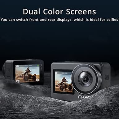 AKASO Brave 7 4K30FPS 20MP WiFi Action Camera with Touch Screen IPX8 33FT Waterproof Camera EIS 2.0 Zoom Support External Mic Voice Control with 2X 1350mAh Batteries Vlog Camera - Image 3