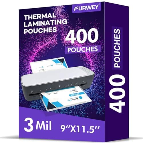 400 Pack Laminating Sheets, Holds 8.5 x 11 Inch Sheets, 3 mil, 9 x 11.5 Inches Thermal Laminating Pouches Lamination Sheet Paper for Laminator, Clear, Letter Size, Office and School Supplies - Image 1