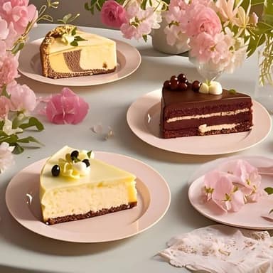 FLOWERCAT 100PCS Pink Plastic Plates - Heavy Duty Pink Party set Disposable serve for 50 guests -10 inch Dinner + 7 inch Dessert/Salad Plates for Easter,Birthday Party,Mother's Day - Image 2