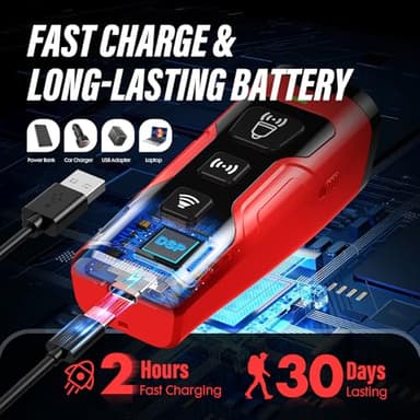 YUYQA Dog Bark Deterrent Device, 3X Ultrasonic Anti Barking, 6 Training Modes 23 FT Range Barks No More Indoors Outdoors Behavior Correct Safe & Humane Rechargeable Compact Bark Control for Dogs RED - Image 5