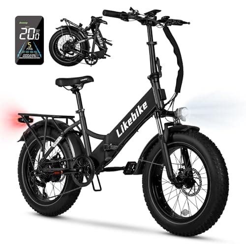 Folding Electric Bike 20" x 4.0 Fat Tire Electric Bicycle,48V Lithium Removable Battery,Peak 720W Folding Ebike for Adult,5 Pedal-Assist Levels& Large LCD Display,Step Through ebike for Adult - Image 1