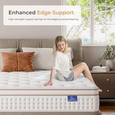 Vesgantti Twin XL Mattress, 12 Inch Memory Foam Hybrid Mattress in a Box with Individual Pocket Spring, Twin XL Size Mattress for Pressure Relief, Motion Isolation, Medium Firm Support - Image 6