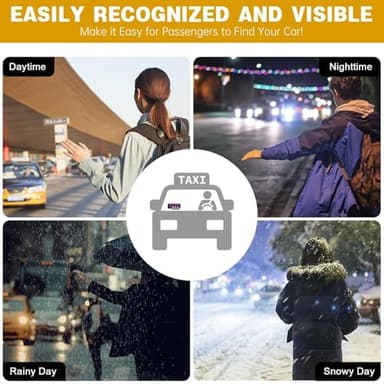 USB LED Light Sign for Drivers,Windshield Taxi Sign with Scrolling Display, Easy Suction Cup Installation for Cars, Trucks, SUVs (Lyft-pink) - Image 6