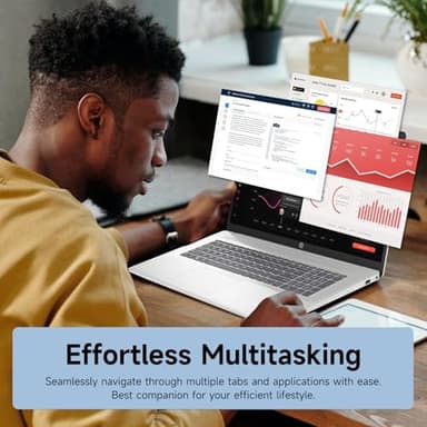 HP High-Performance 17.3" Laptop, 17.3" HD+ Touchscreen, 8-Cores Intel i3-N305, 32GB RAM, 128GB eMMC + 1TB PCIe SSD, Webcam, HDMI, Numeric Keypad, Wi-Fi 6, Windows 11 Pro, Silver - Image 6