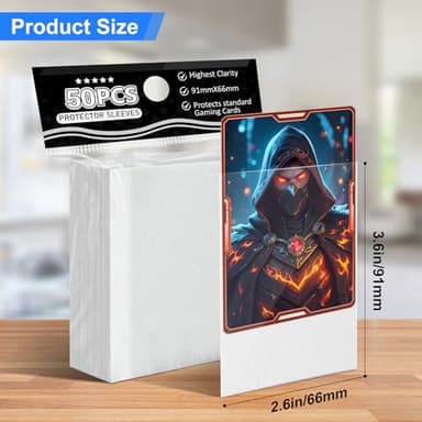 White Matte Card Sleeves for MTG, 300 Pieces Perfect Fit Standard Card Sleeves for Trading Card Sports Cards Baseball Cards TCG Magic, Card Protector for Mini Photo, Sturdy and Nice Shuffling - Image 3