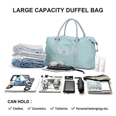 Travel Duffel Bag,Sports Tote Gym Bag,Shoulder Weekender Overnight Bag for Women - Image 2
