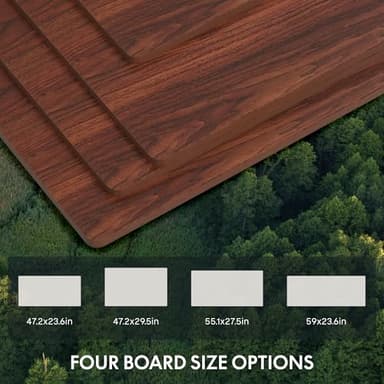 FLEXISPOT E6 Essential 3 Stages Dual Motor Electric Standing Desk 48x24 Inch Whole-Piece Board Height Adjustable Desk Electric Sit Stand Desk(Black Frame + Mahogany Desktop, 2 Packages) - Image 5