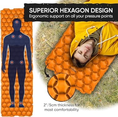 POWERLIX Ultralight Inflatable Camping Sleeping Pad - Camping Mattress for Backpacking, Hiking, Compact Lightweight Sleeping Mat for Camping, Inflation Bag/Repair Kit Included - Image 8